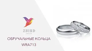 Золотые обручальные кольца с бриллиантами весом 0,25 карат WRA713 от ZBIRD JEWELLERY