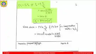 Thermodynamics : Numerical on Heat and Work