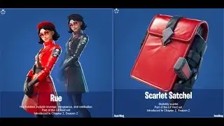Fortnite New Rue skin with scarlet satchel backblink and Thorn Pickaxe