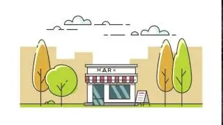 Market scene motion graphics