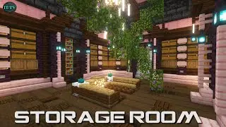 Building A UNDERGROUND CHERRY WOOD STORAGE ROOM In Minecraft - TUTORIAL