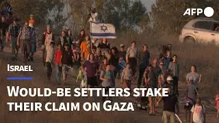Would-be Israeli settlers march on Gaza | AFP
