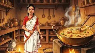 Lakshmi Puja Kitchen Story 🪔 | Ghibli Style Indian ASMR | Calm Hindi Narration