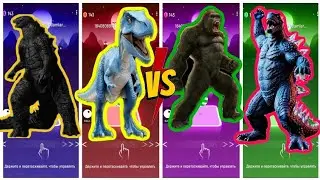 🦖JurassicWorld Indominus rex🆚The King Kong🆚The Godzilla🆚The Mosasaurus Coffin || TilesHop Edm Rush