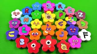 Rainbow SLIME 🌈 Look Numberblocks, Alphablocks, Alphablet Lore with Clay Flower Colorful, ASMR