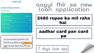 NEW LOAN APPLICATION 💯 || 2,480 RUPEE LOAN APPROVAL 🔥 || INSTANT PERSONAL LOAN APP 😱 ||