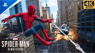 The Best Scene in Spider-Man Remastered | Epic Helicopter Chase PS5 4K HDR Ultra Realistic Gameplay
