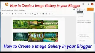 How to Create a Image Gallery in your Blogger