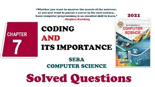CLASS IX SEBA| new 2021| COMPUTER SCIENCE CHAPTER 7 NOTES