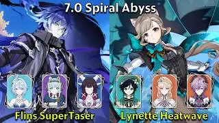 C0 Flins SuperTaser & C6 Lynette Heatwave - Genshin Impact 7.0 Spiral Abyss Full Clear
