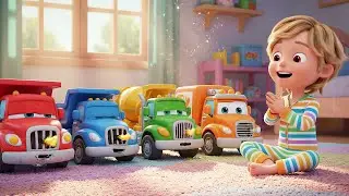 Five Little Toy Trucks Honk Honk Honk | Nursery Rhymes for Kids & Baby Songs