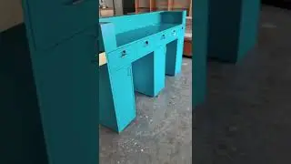 Custom Color of UPGRADED Macron Gold Pencil Reception Desk