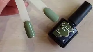 Гель-лак хаки G.La color 025