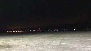 Emmonak Alaska night landing