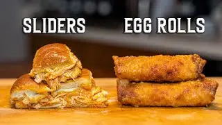 Buffalo chicken sliders & egg rolls