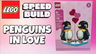 LEGO Gift With Purchase. Penguins In Love Set 40886 Speed Build. #lego #valentinesday #unboxing