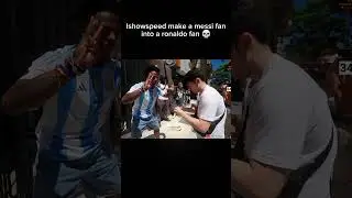 Ishowspeed make a messi fan into ronaldo fan 💀 #football #viral #shorts