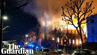 Fire destroys historic London church