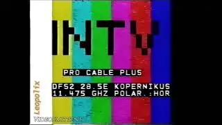 INTV colorbars feed sulla frequenza 11.475 Mhz pol H satellite Kopernicus DFS2 28,5&deg; est, anno 1995