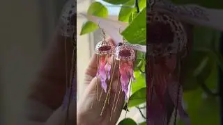 Watch me make Mauve Stinger jellyfish out of polymer clay! #polymerclayartist #earrings