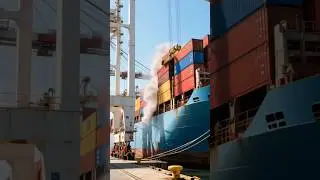 Container Collapse During Unloading at Port &ndash; AI Simulation