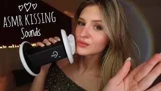 ASMR 3DIO Kissing Sounds 💋 Heartbeat, Ear to Ear Whispering & Hair Sounds ❤️