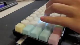 Keychron K6 | POM Jelly Keycaps on Gateron Blue Switch, Typing