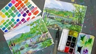 Plein Air Postcard #2: Fields Pond