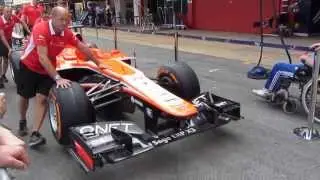 Marussia MR02 during Pitlane walkabout