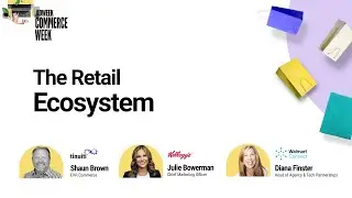 Tinuiti's Shaun Brown, Kellogg's Julie Bowerman & Walmart Connect's Diana Finster at Adweek Commerce
