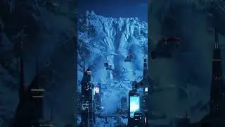 🏔️ Futuristic City Buried in a Massive Avalanche | Neon Apocalypse#shorts