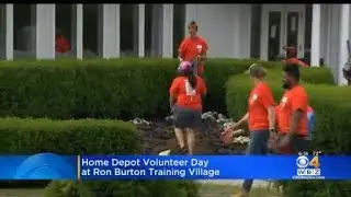 Home Depot volunteer day at Ron Burton Training Village