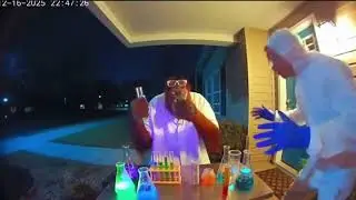 Hilarious Ring Doorbell Moments: Saxophone Cat, Scientist Ape & Beagle Chef! #short #viralshort