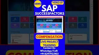 SAP SuccessFactors Compensation Training  Video 01 1st Nov 2024 #sapsuccessfactorstraining