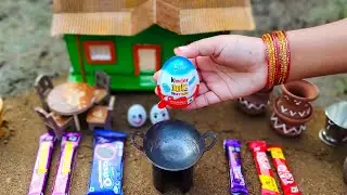 Miniature kinder joy  cake recipe | Chocolate biscuit with cake | Chocolate Cake