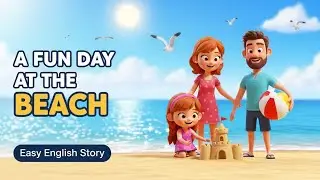 Learn English Through Story 🌊  Beach Adventure for Kid