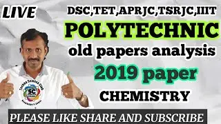 POLYCET PAPER ANALYSIS | POLYCET 2019 CHEMISTRY PART