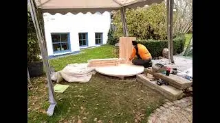 Badefass Aufbau