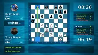 Анализ шахматной партии: Vitaliy Dragan - Da Costa 88, 1-0 (по ChessFriends.com)