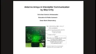 Skip Crilly: Antenna Arrays in Interstellar Communications