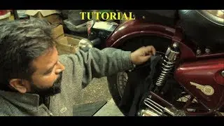 How to adjust Royal Enfield rear suspension | TUTORIAL-English