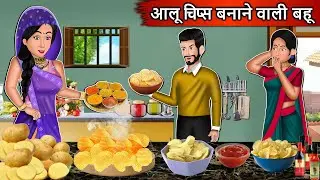 आलू चिप्स बनाने वाली बहू | Cartoon Stories in Hindi | Moral Story in Hindi | Bedtime Stories