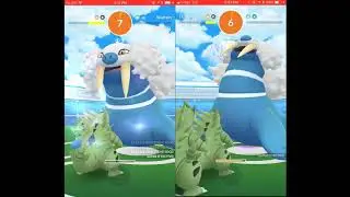 Raid Boss #104 - Walrein Duo'd with Smack Down Tyranitar (Partly Cloudy)