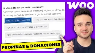 💸 Cómo permitir que los clientes DEJEN PROPINA en WooCommerce | Donaciones y Redondeos solidarios