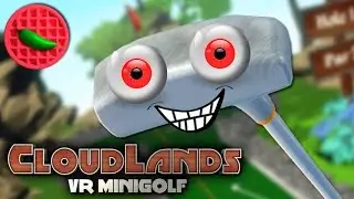 HEAD TO HEAD MINIGOLF BATTLE! -- Let's Play Cloudlands: VR Minigolf (Versus Multiplayer HTC Vive VR)