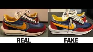 How To Spot Fake Nike LD Waffle Sacai Sneakers / Trainers Fake Vs. Real Comparison