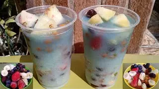DRINK COLORIDO SAUD&Aacute;VEL DELICIOSOOO💎Cop&atilde;o Azul Tropical 7 Fruta Nutritivo Refrescante Irresist&iacute;vel