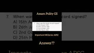 Assam Polity GS | DME non-technical | Important MCQs for GS | #dme #apsc