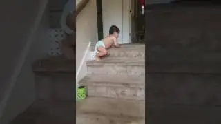 Baby Learning to go downstairs