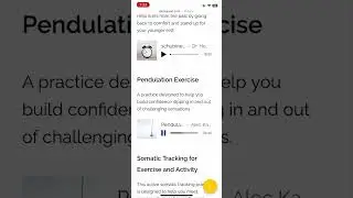 Pendulation Exercise